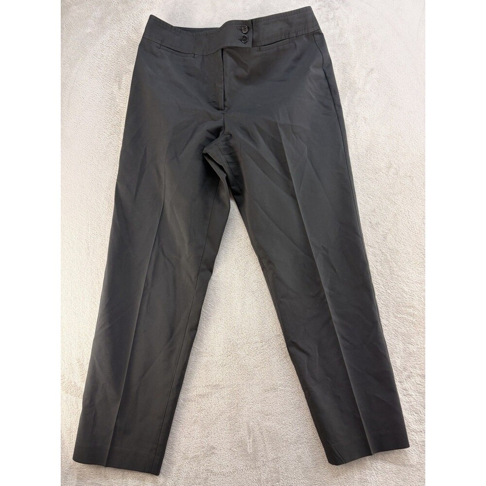 Talbots Heritage Straight Dress Pants Womens Size 14 Black Pleated Black Career